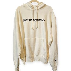 Champion "What's your hairstory?" Hooded reverse weave sweatshirt